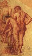 Chevannes, Pierre Puvis de Study of Four Figures for Repose oil painting reproduction